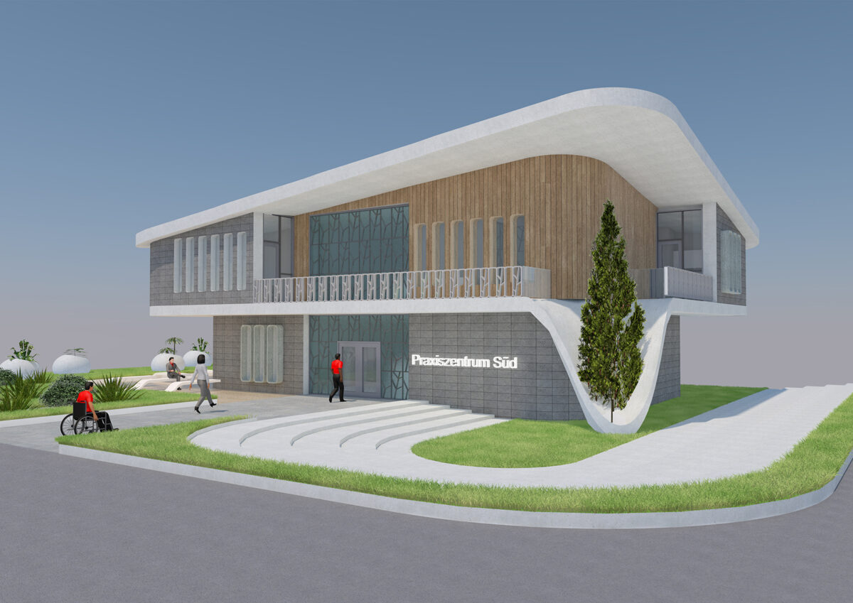 Praxiszentrum visualisiert in ArchiCAD von Sajedeh Khodaverdi